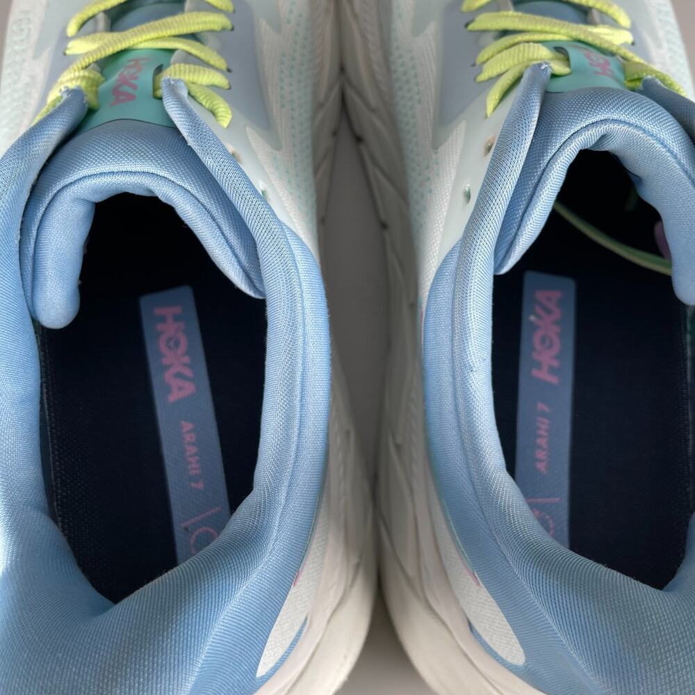 Hoka One One Arahi 7 Womens Size 10.5 B Blue White Athletic Running Shoe Sneaker - Picture 8 of 9
